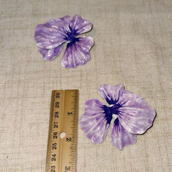 Flower statement earrings M457 - Picture 4 of 4
